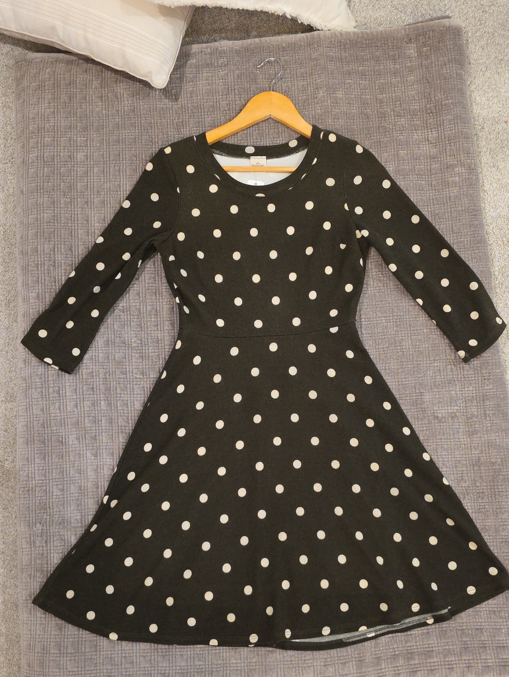 Kaileigh Dress with White Polka Dots